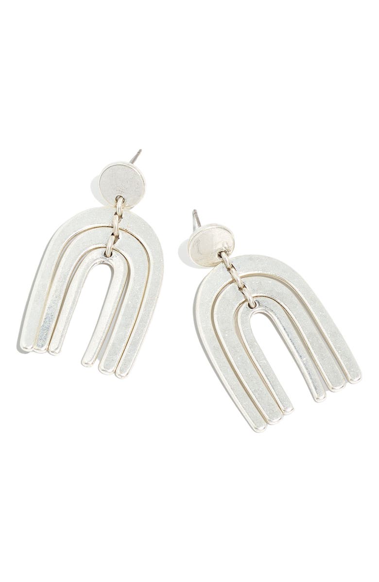 Madewell Stacked Arch Statement Earrings, Main, color, 