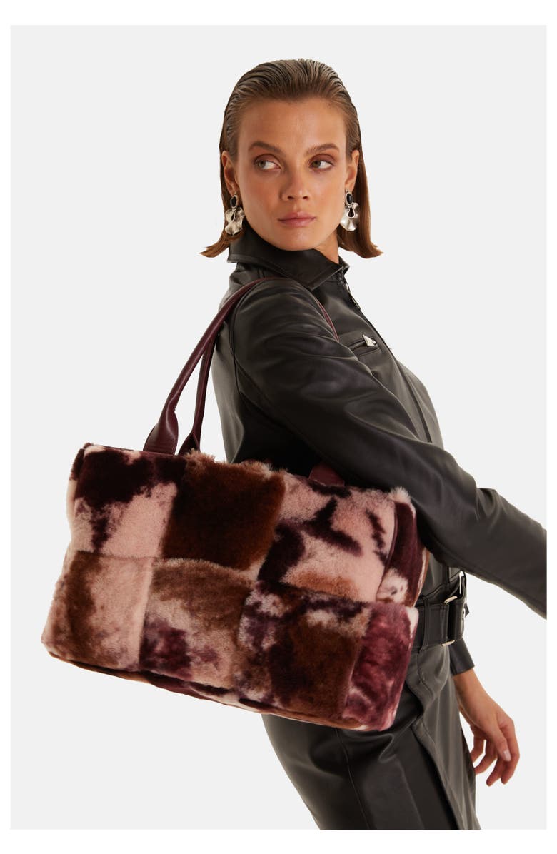 Furniq UK Imogen Leather Blazer, Alternate, color, Black