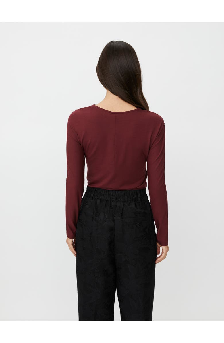 Masai Copenhagen Mabelvina Asymmetric Twist Neck Top, Alternate, color, Tawny Port