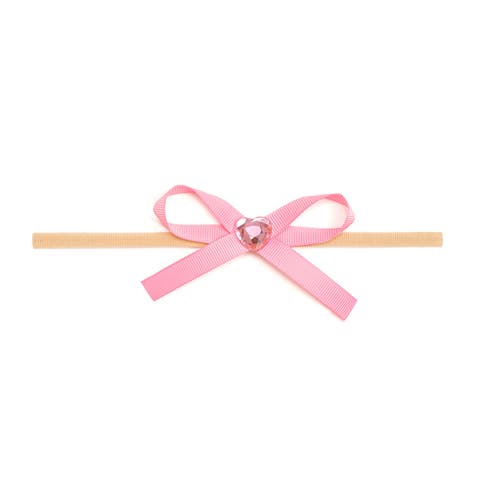 Dainty Heart Bow Valentine's Day Baby Headband