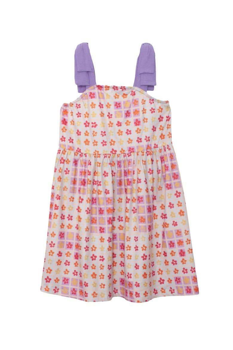 Petal Power Tank Sleeve with Knot Detail Dress, Main, color, Purple