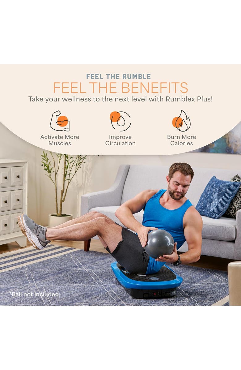 Lifepro Rumblex pro 4D Motion Vibration Plate Exercise Machines for Lymphatic Drainage Fat Burn & Toning Triple Motor Technology, Alternate, color, Black