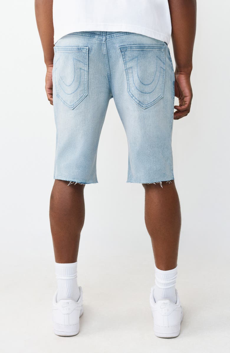 True Religion Ricky Raw Hem Denim Shorts, Alternate, color, Light Skyline