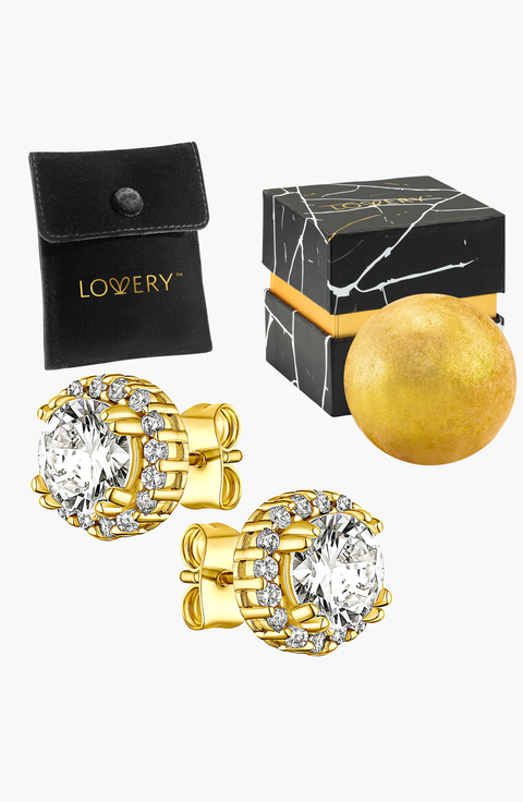 14K Gold Earring and Bath Bomb Gift Set
