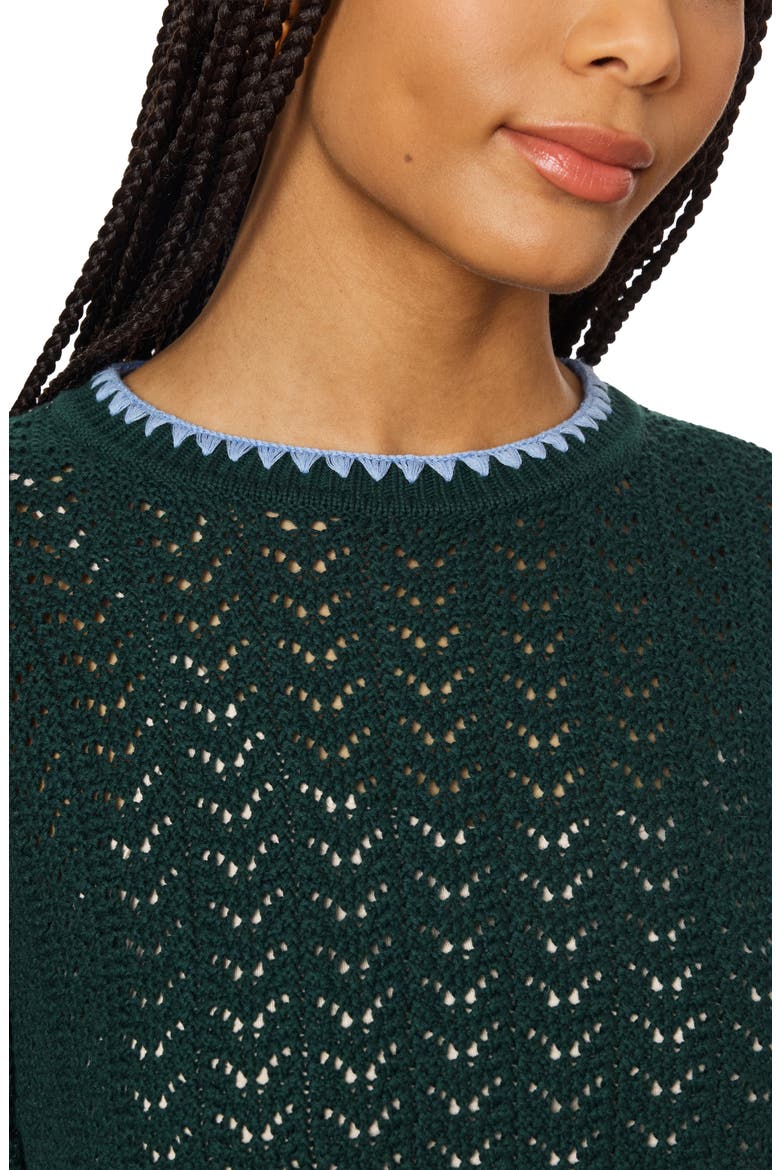 Open Stitch Cotton Sweater, Alternate, color, SCARAB / STONEWASH