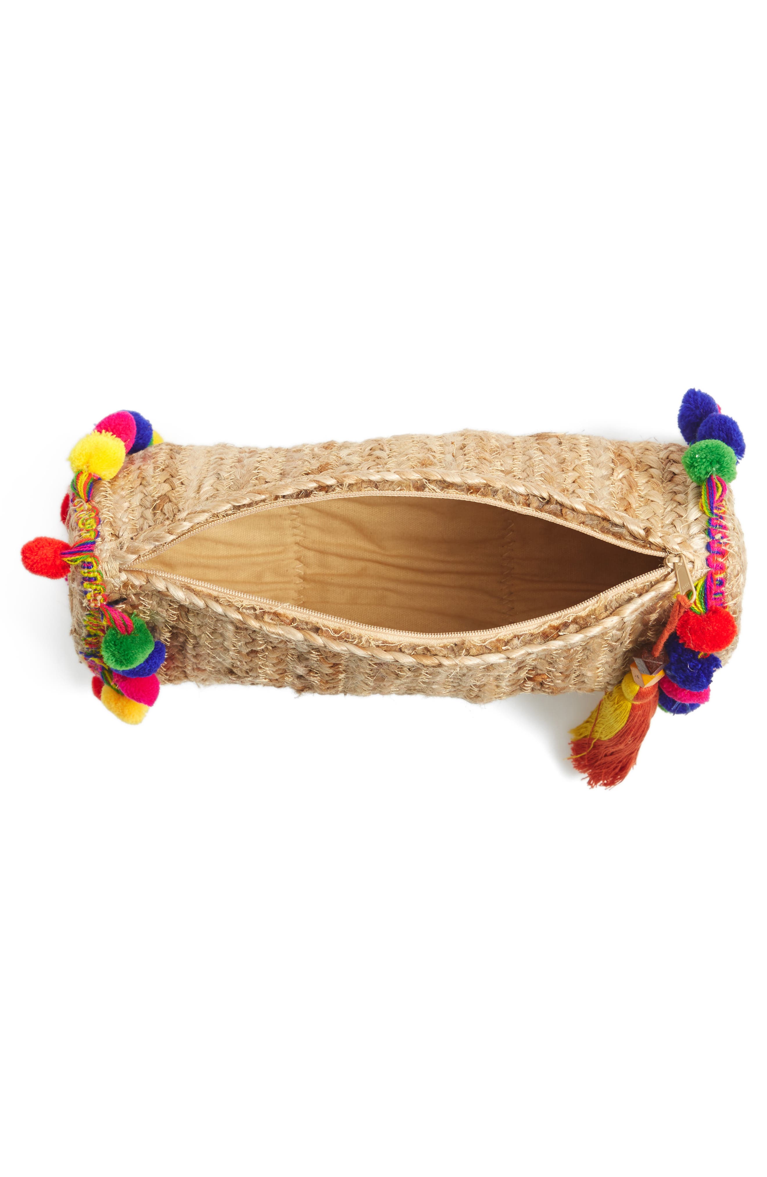 Shiraleah Santana Pompom Clutch, Alternate, color, 