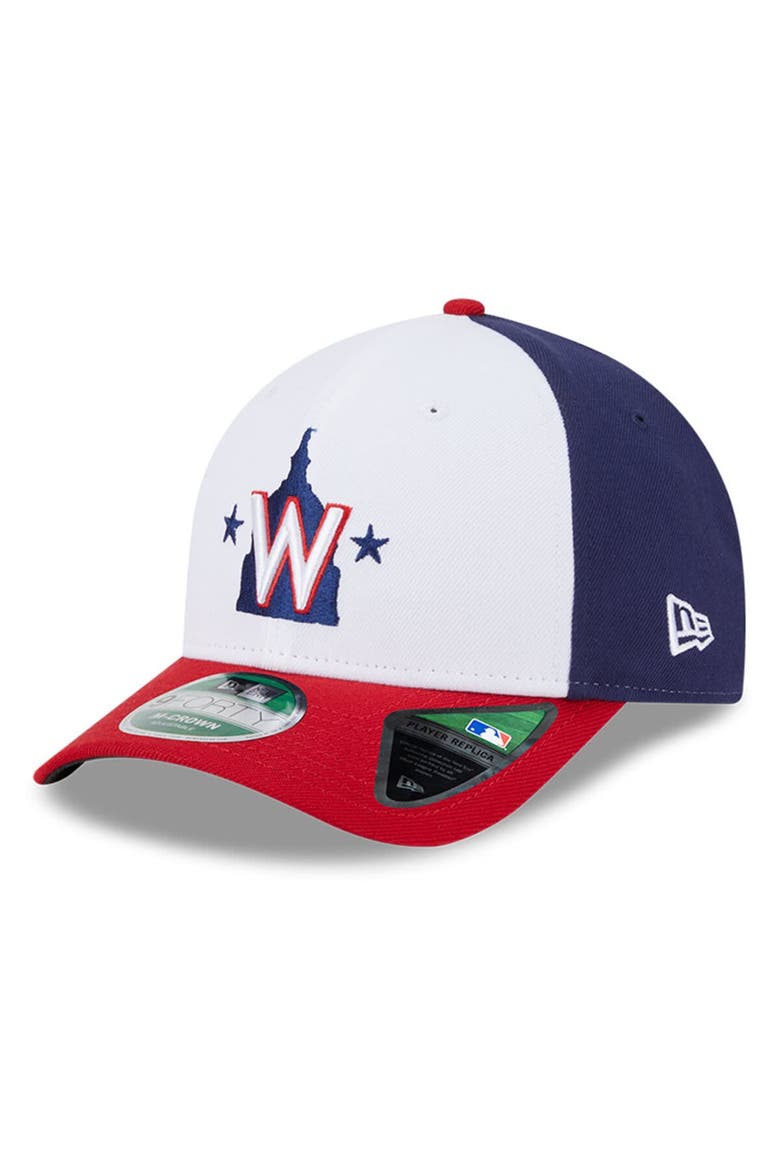 Men's New Era  White Washington Nationals Player Replica 9FORTY Adjustable Hat, Main, color, White