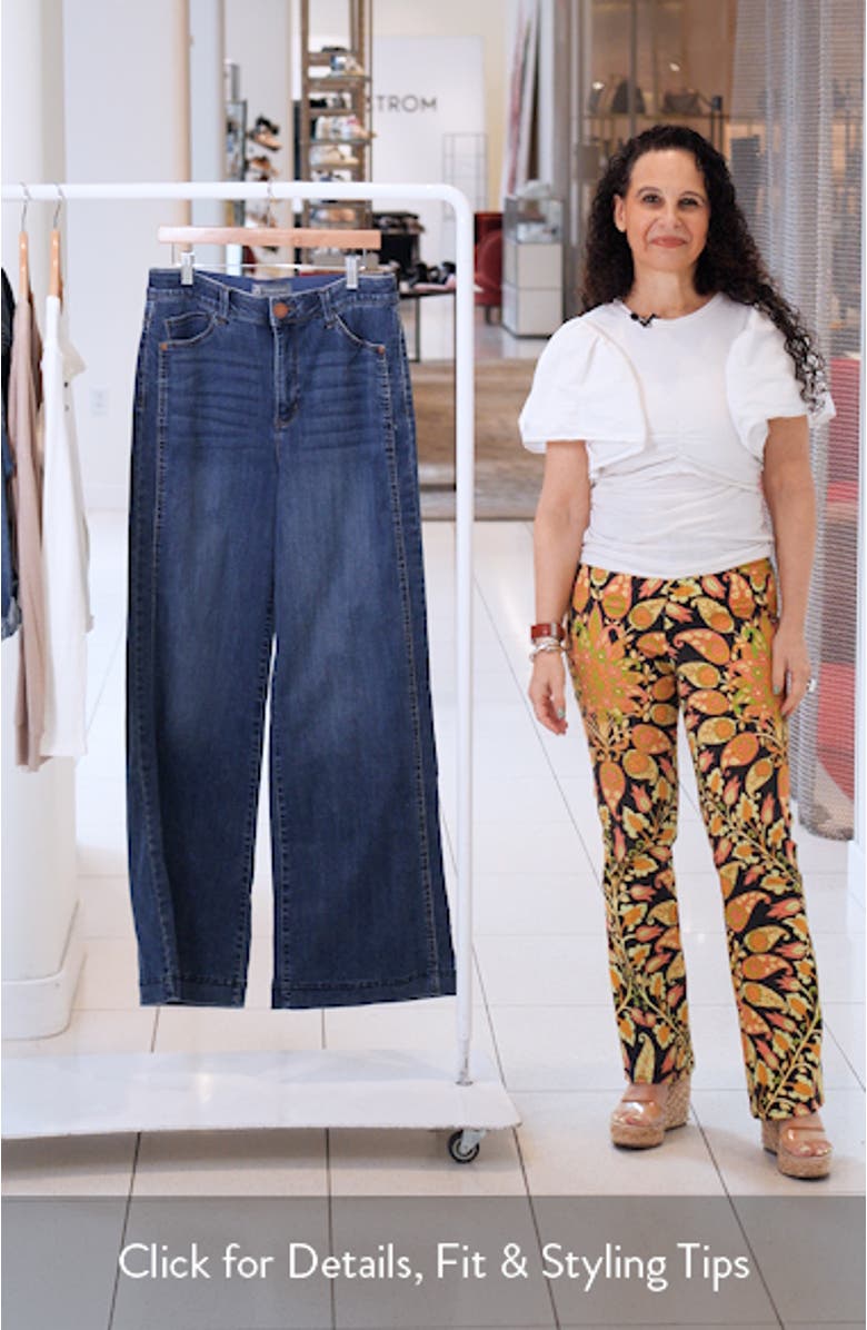 Skyrise Double Side Seam Wide Leg Jeans, sales video thumbnail