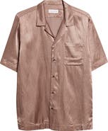 Dries Van Noten Carltone Crinkled Satin Camp Shirt