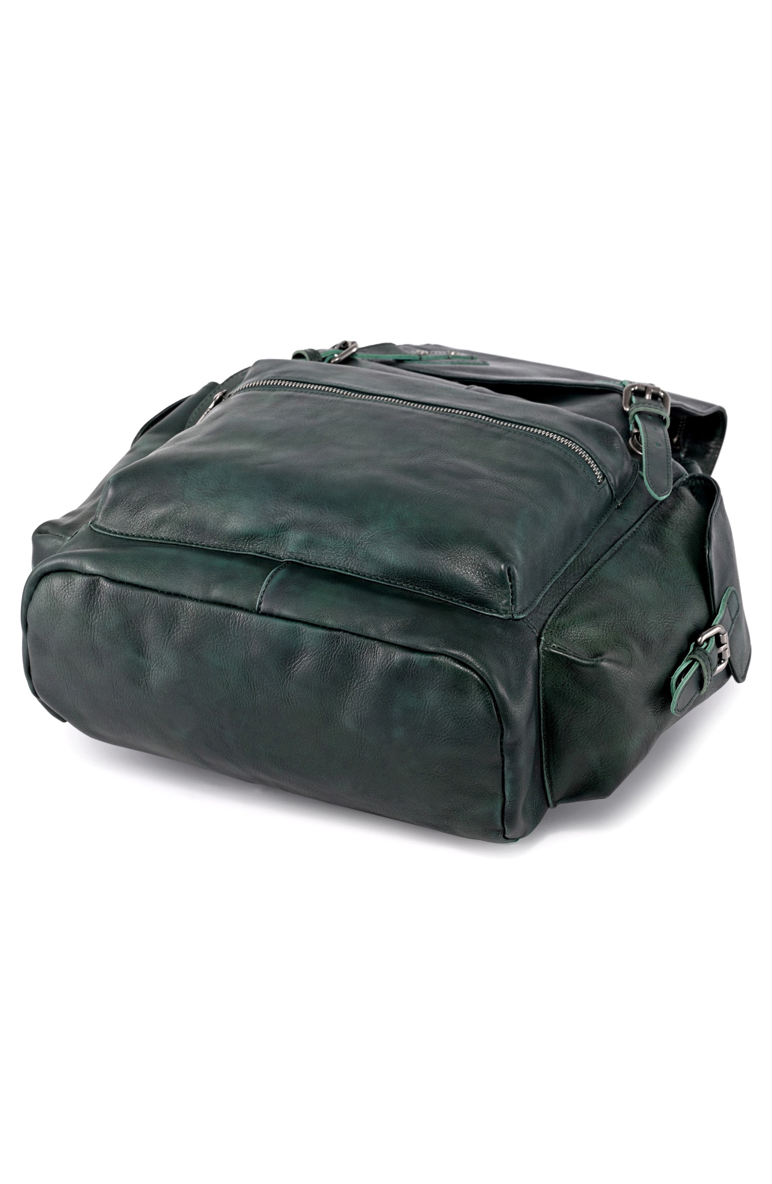 OLD TREND Bryan Leather Backpack, Alternate, color, Vintage Green