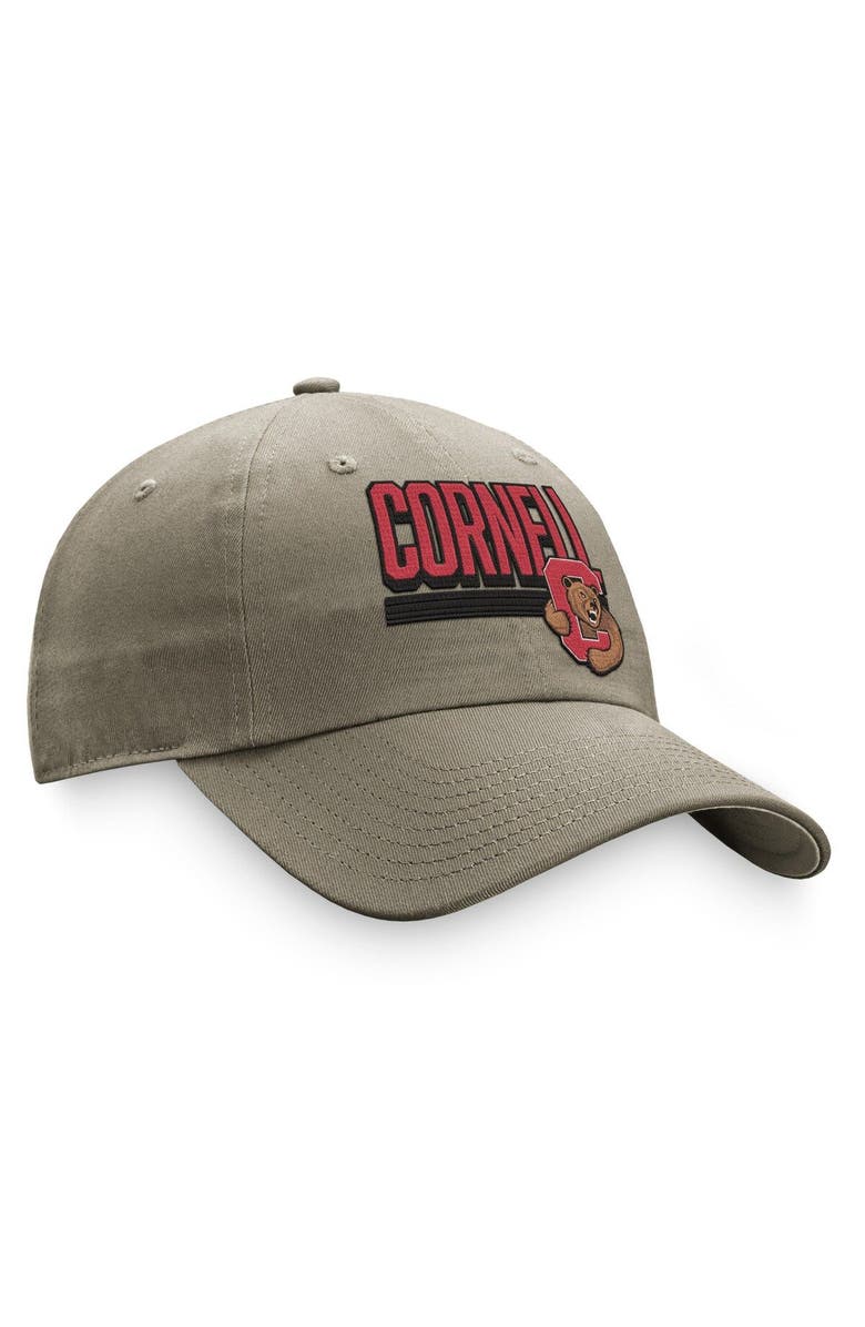 TOP OF THE WORLD Men's Top of the World Khaki Cornell Big Red Slice Adjustable Hat, Alternate, color,
