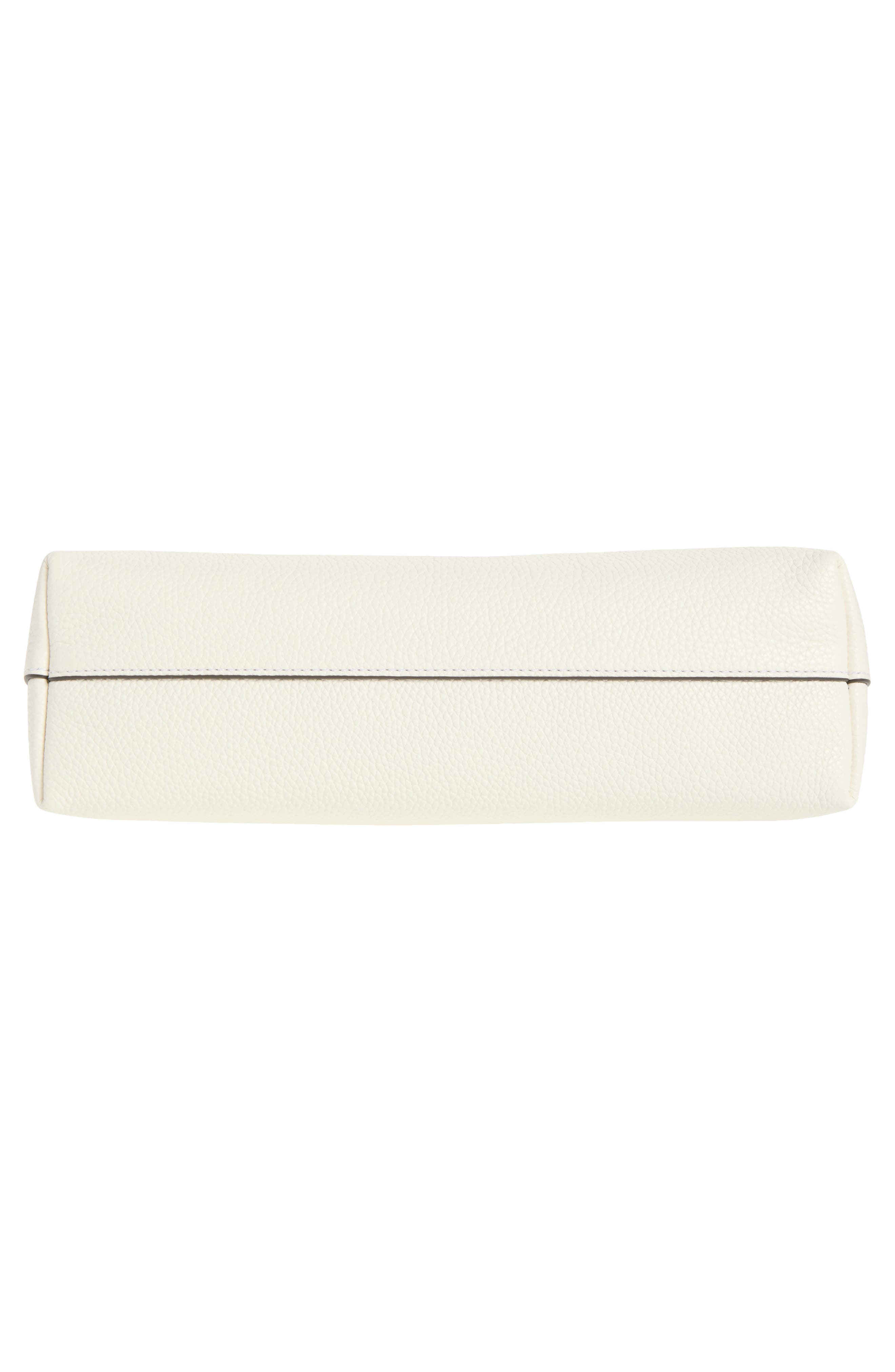 Veronica Beard Anchor Leather Clutch, Alternate, color, Off White