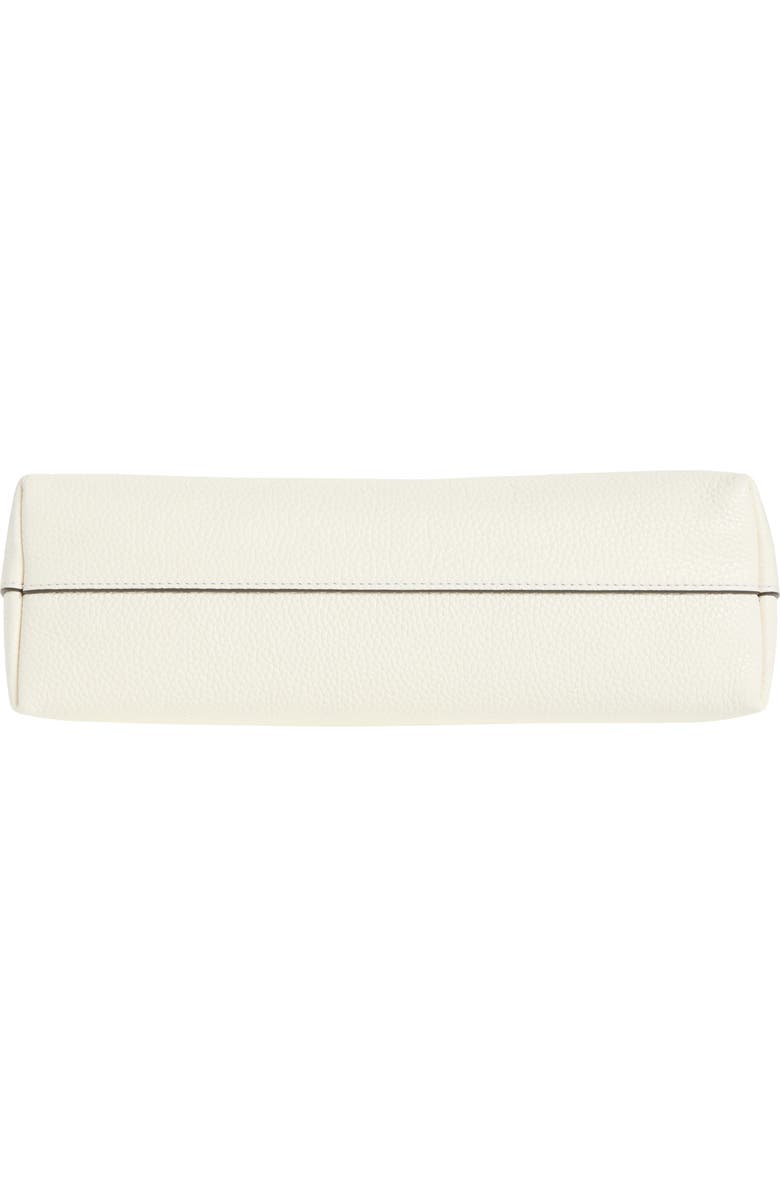Veronica Beard Anchor Leather Clutch, Alternate, color, Off White