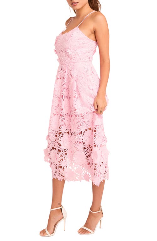 Endless Rose 3d Appliqué Strapless Midi Dress