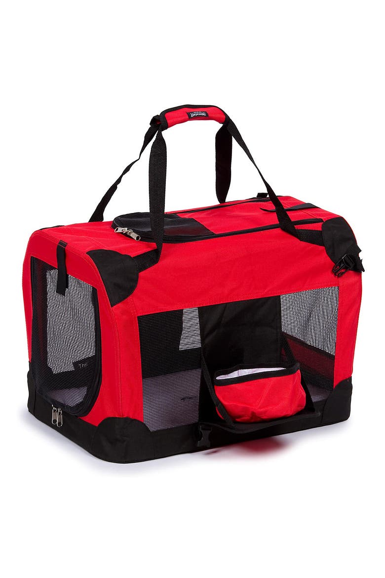Folding Deluxe 360 Vista View Pet Carrier - Large, Main, color, RED