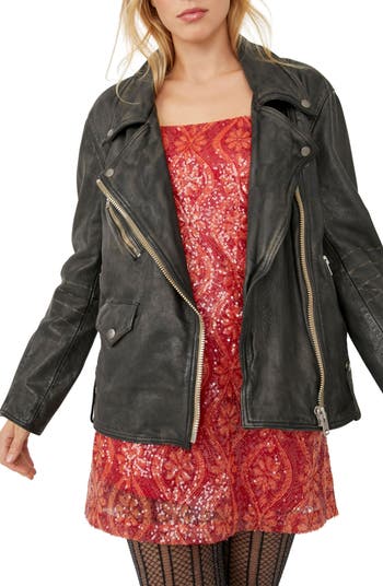 Free People We the Free Jealousy Leather Moto Jacket | Nordstrom