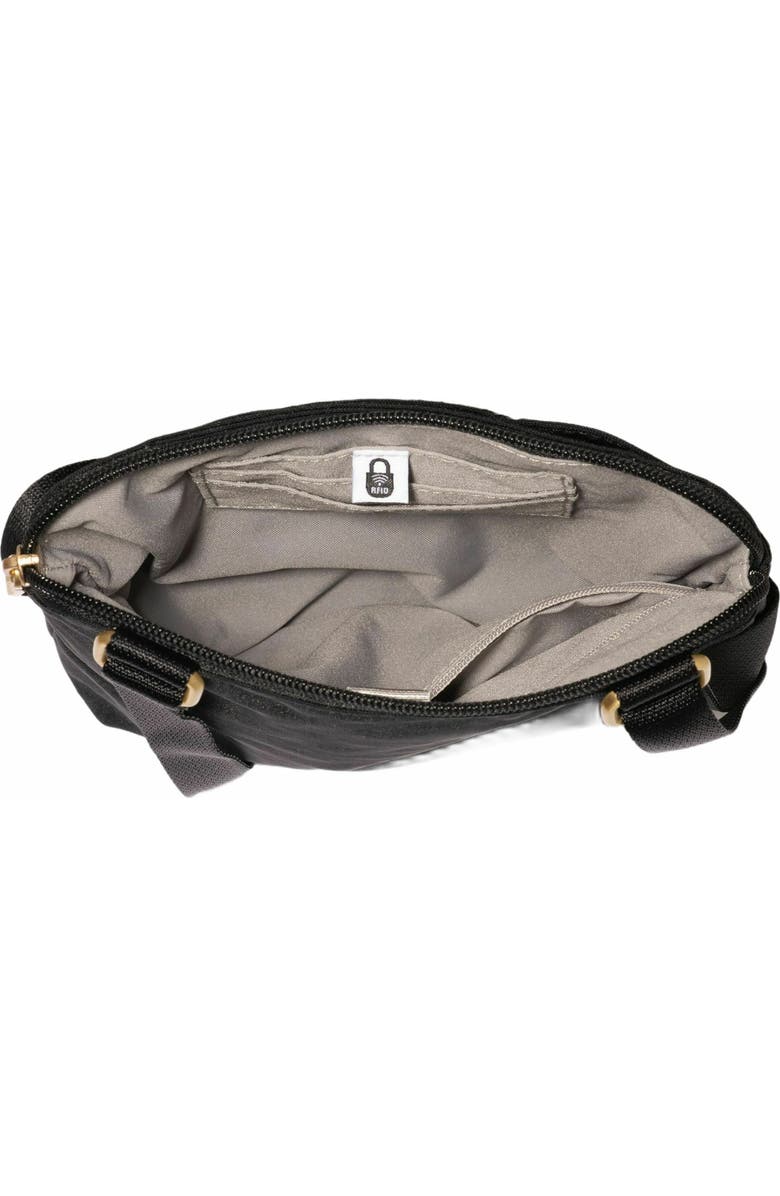 BAGGALLINI Coastal Flip Lock Mini Crossbody, Alternate, color, Black With Gold Hardware