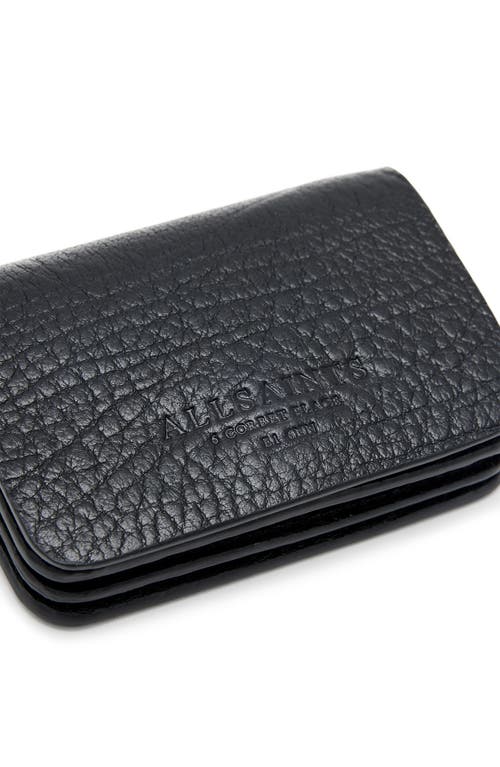 Allsaints Womens Honore Leather Crossbody Wallet Bag Black In Black