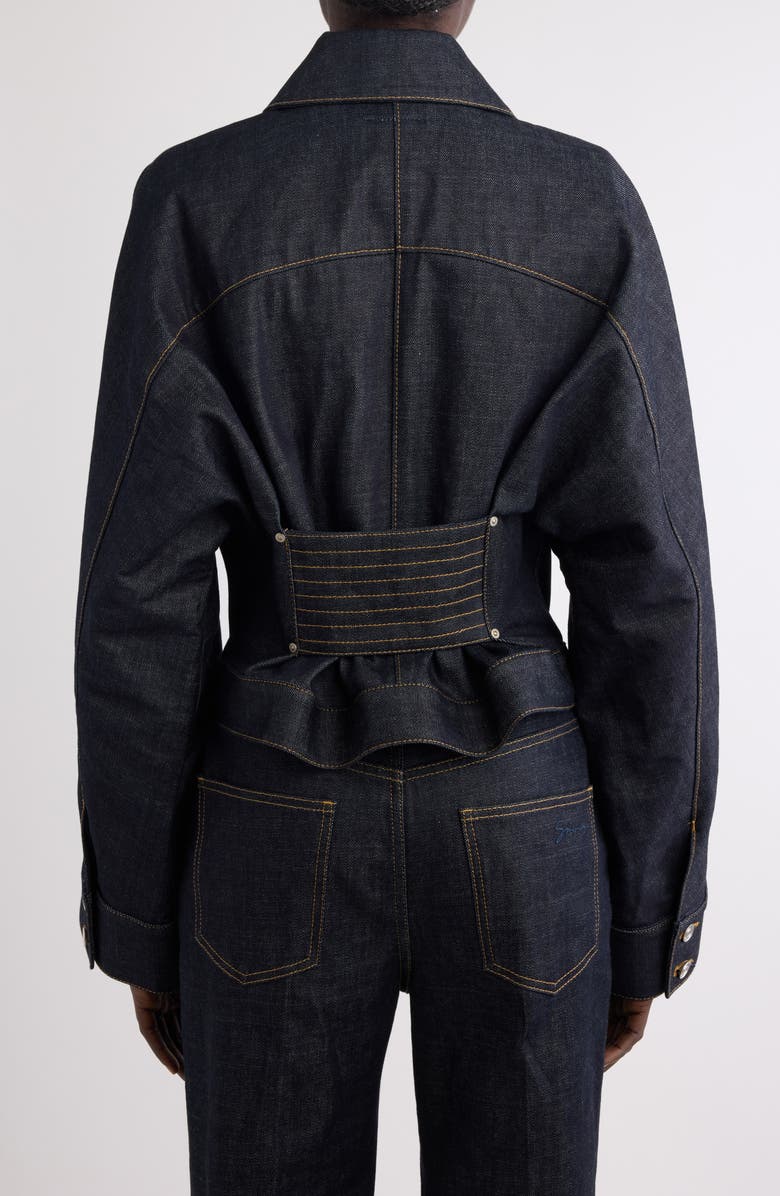 Givenchy Bell Sleeve Denim Jacket, Alternate, color, 