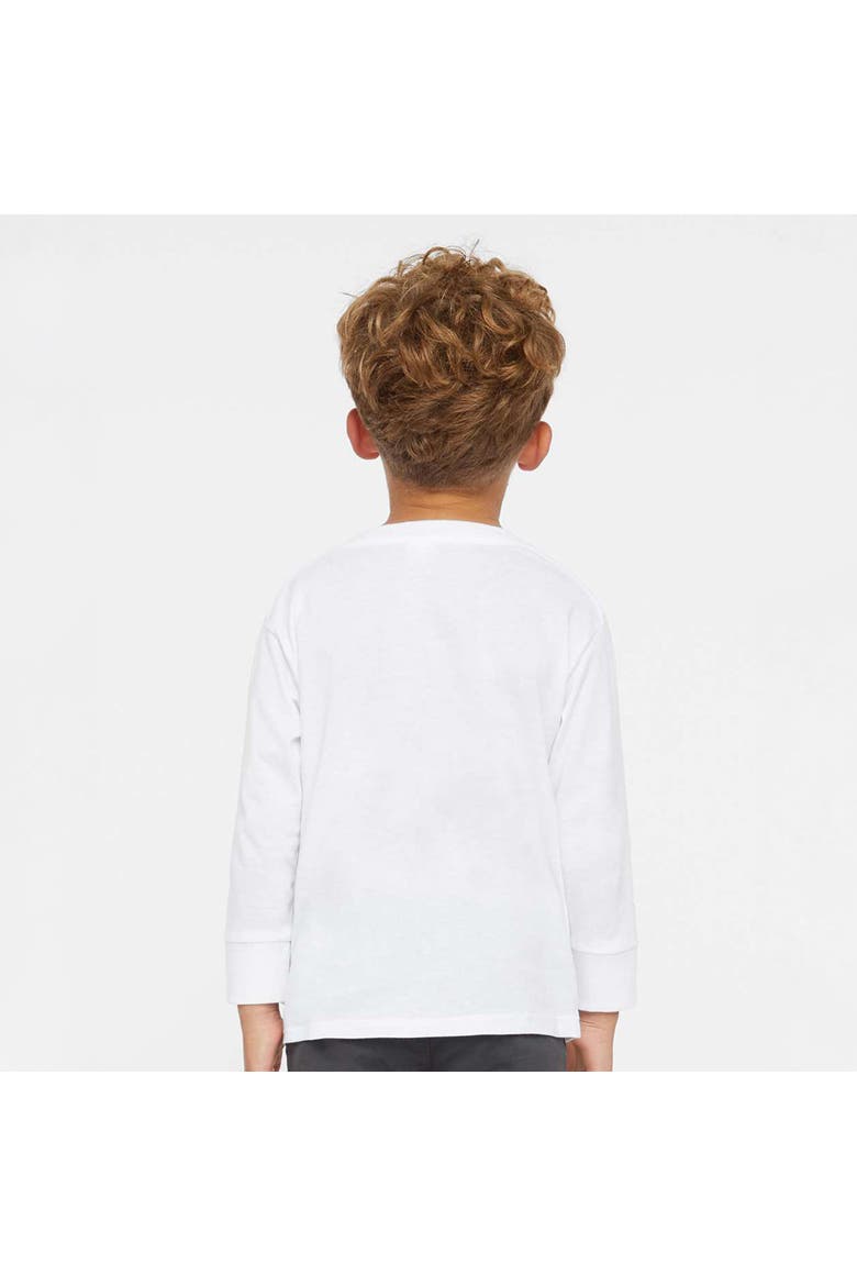 Spooky Season Spider Stripes Toddler Long Sleeve Graphic Tee, Alternate, color, White