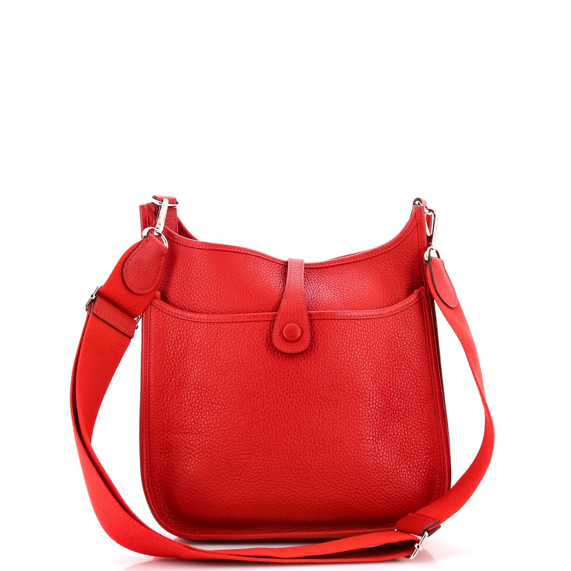 Pre-Owned Hermes Evelyne Bag Gen III Clemence PM, Alternate, color, Rouge Vif