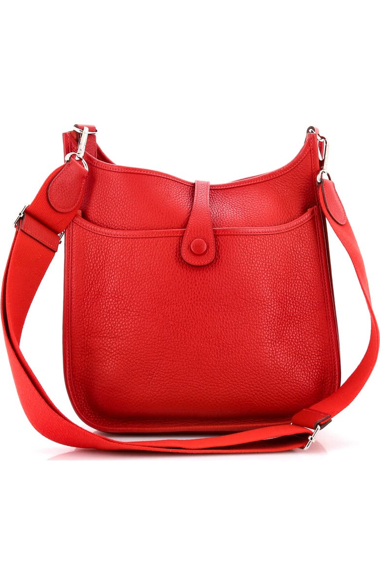 Pre-Owned Hermes Evelyne Bag Gen III Clemence PM, Alternate, color, Rouge Vif