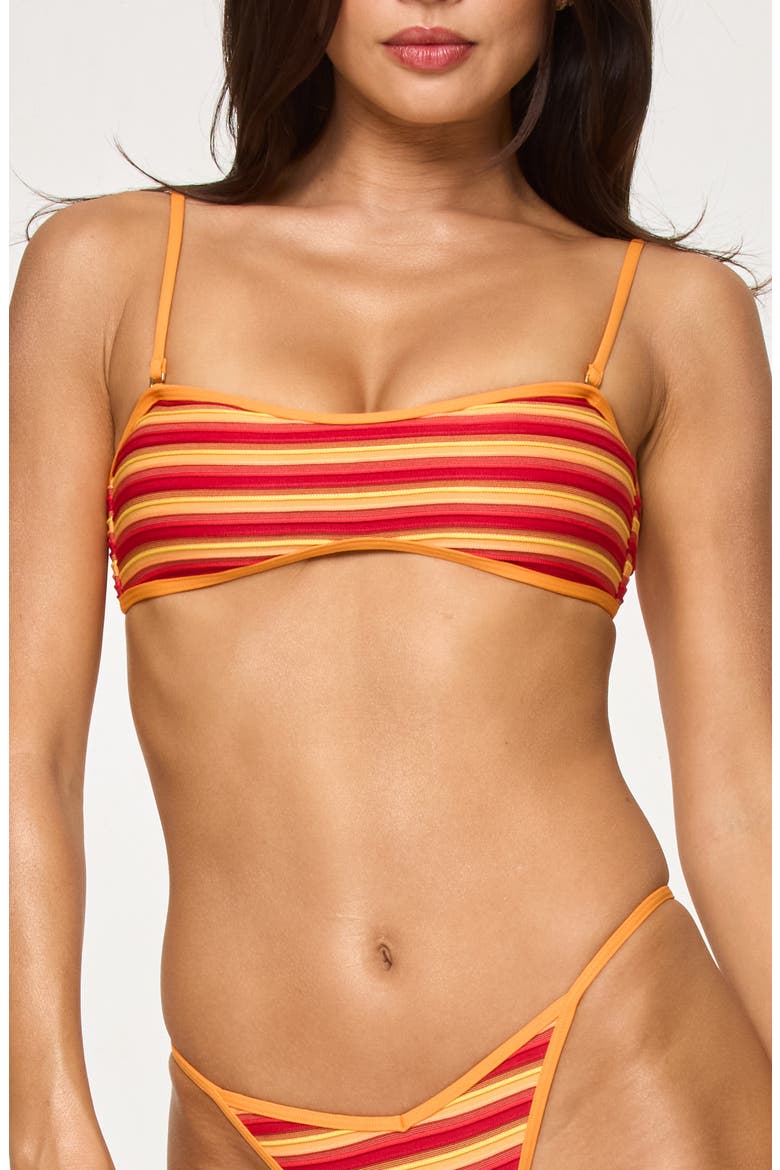 Bekah Stripe Bikini Top, Main, color, SUNSET STRIPE