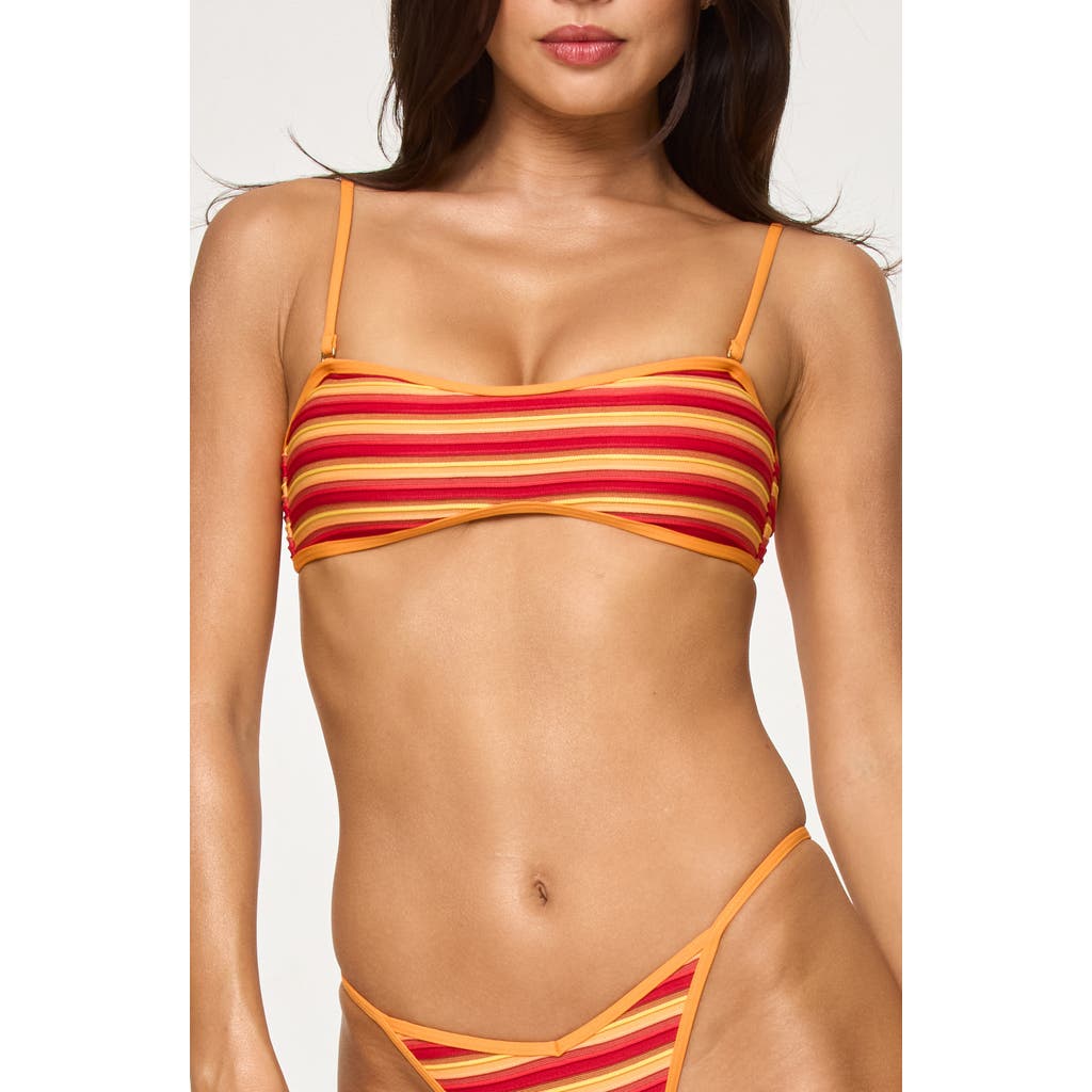 L*space Lspace Bekah Stripe Bikini Top In Sunset Stripe