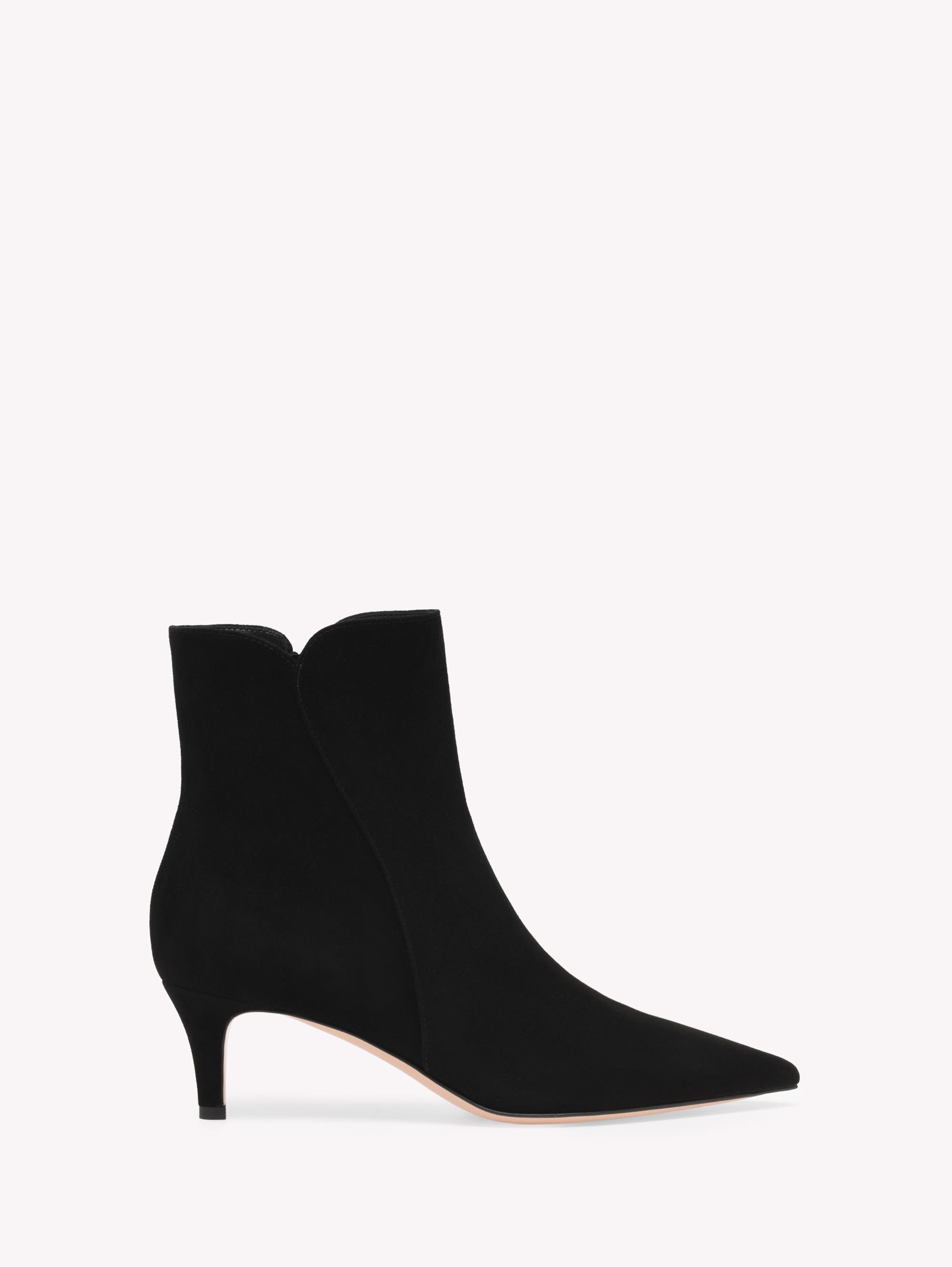 Gianvito Rossi Levy 55 Booties, Main, color, Black Suede