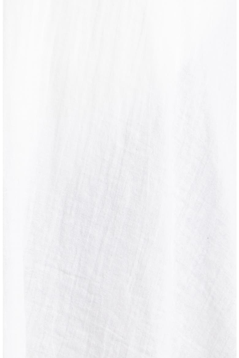 Button Front Cotton Cover-Up Minidress, Alternate, color, WHITE