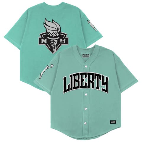 Unisex Playa Society  Mint New York Liberty Baseball Fashion Jersey