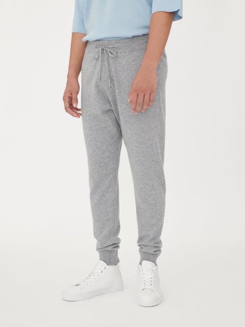 Grey cashmere joggers on sale