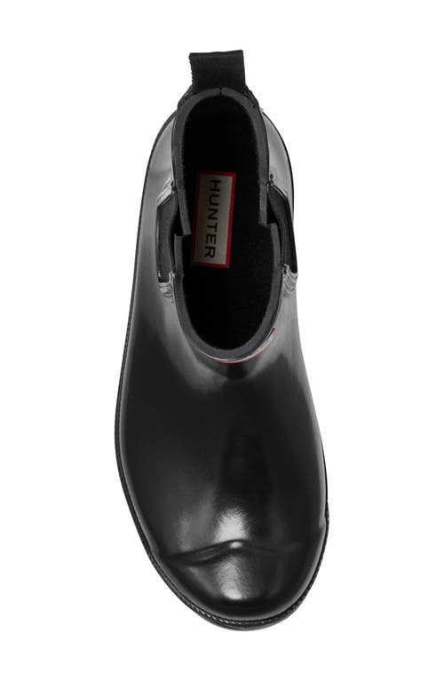 Shop Hunter Original Gloss Waterproof Chelsea Boot In Black