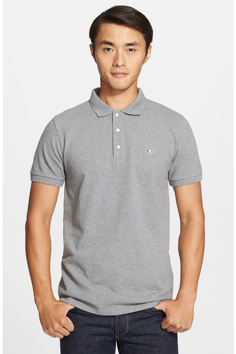 Side Stripe Polo, Main, color, GREY MELANGE