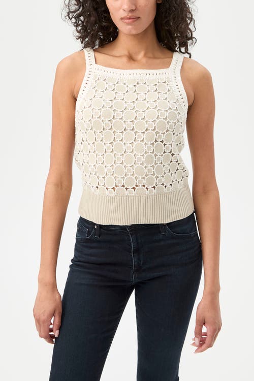 Trina Turk Suez Geometric Knit Cami In Biarritz Beige/whitewash