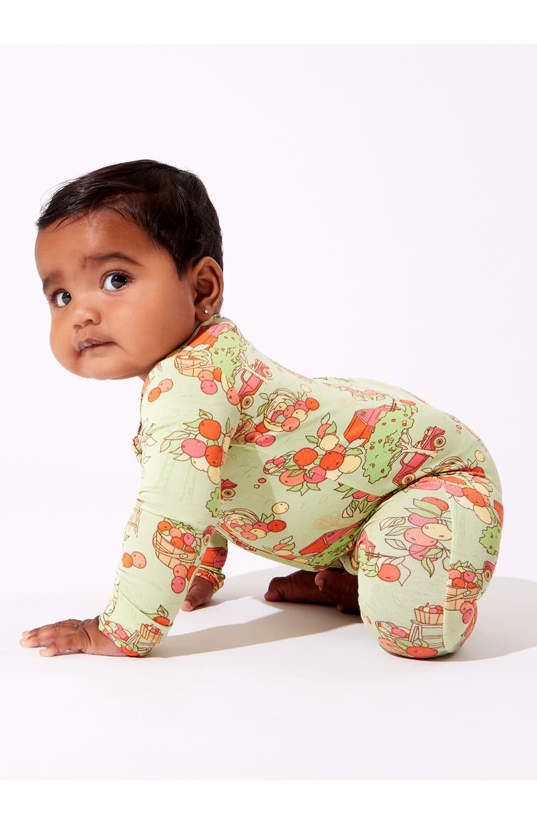 Bellabu Bear Kids' Apple Orchard Fitted One-Piece Convertible Pajamas, Alternate, color, 