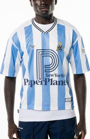 PAPER PLANES Striped Football Jersey