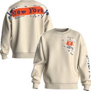 FANATICS Women's Fanatics  Beige New York Mets Graffiti Fleece Sweatshirt