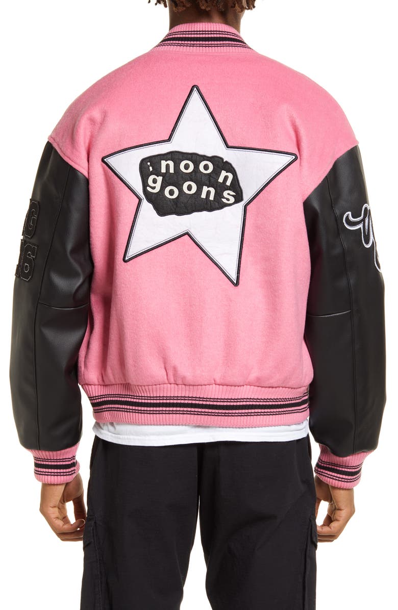 Noon Goons Men's Hollywood High Varsity Jacket, Alternate, color, 