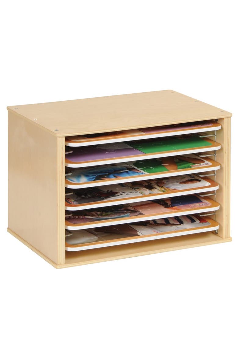 Kaplan Wooden Puzzle Rack, Alternate, color, Beige