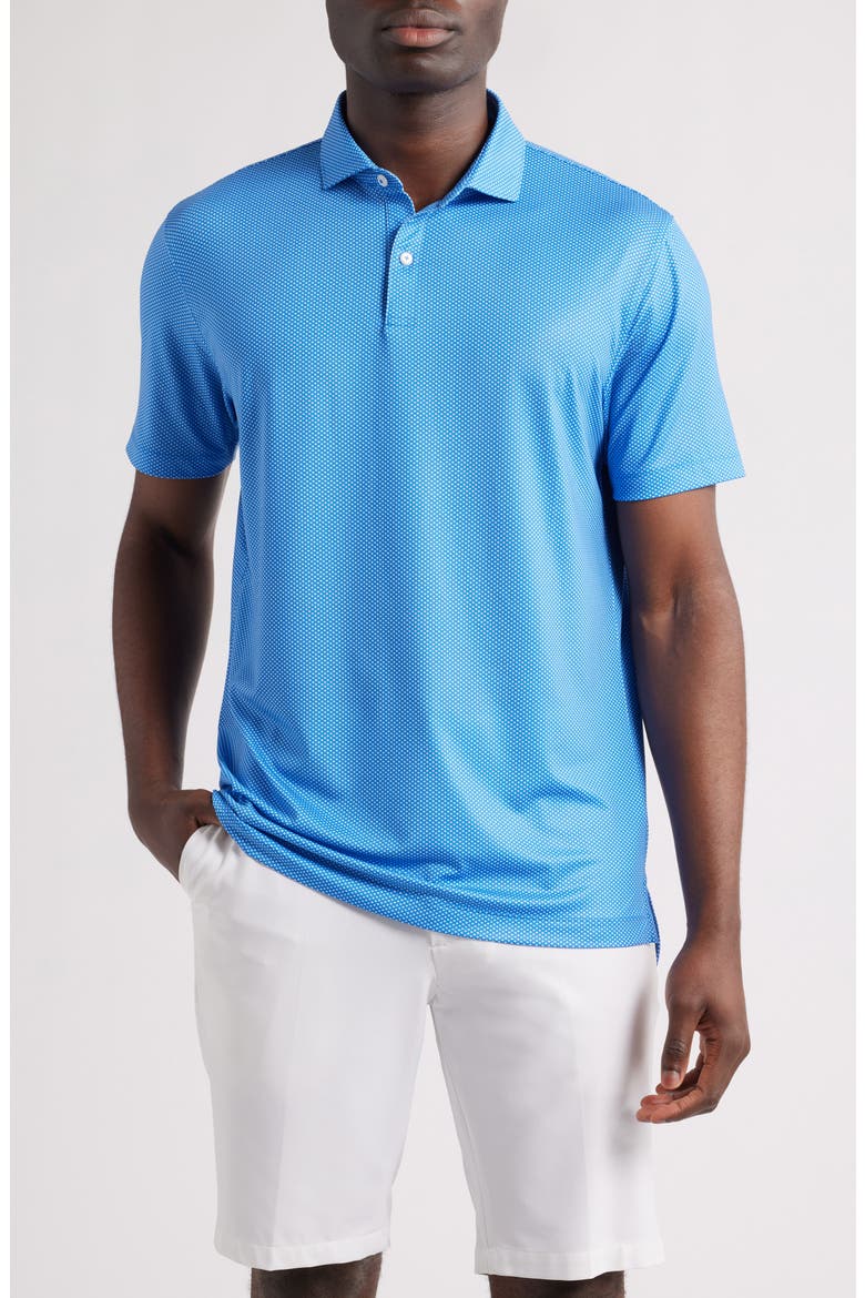 Teo Microprint PREP-FORMANCE Golf Polo, Main, color, PALISADES BLUE