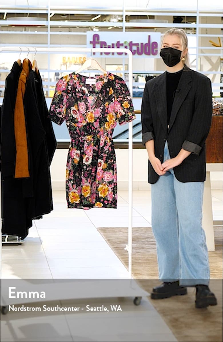 Floral Smocked Waist Minidress, sales video thumbnail