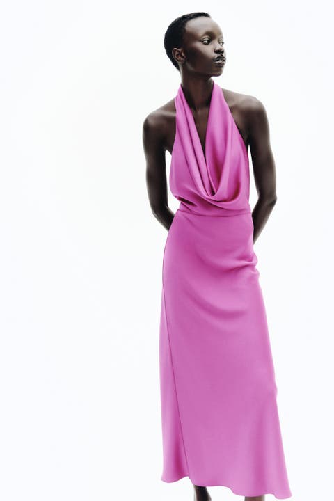 Cowl-neck Dress