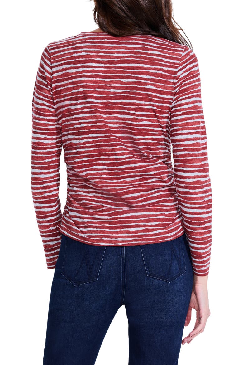 Abstract Stripe Long Sleeve Top, Alternate, color, RED MULTI