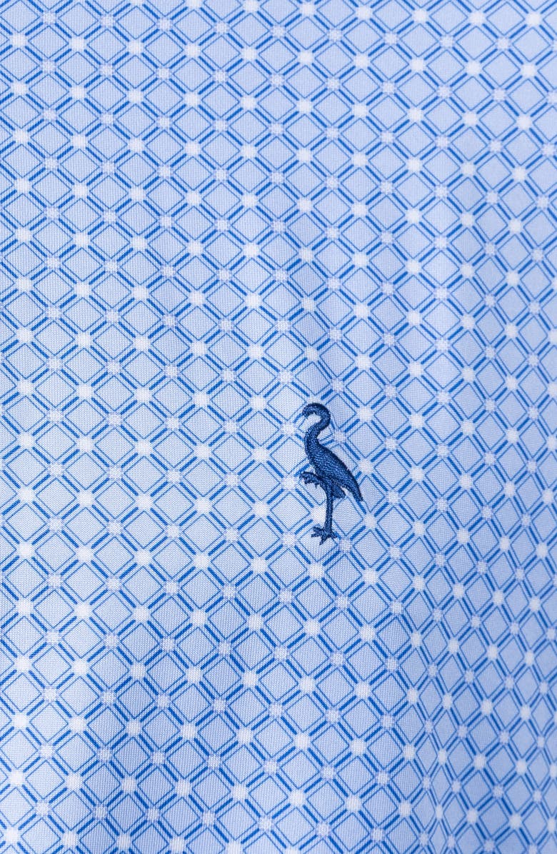 TailorByrd Captains Wheel Print Performance Polo, Alternate, color, Blue