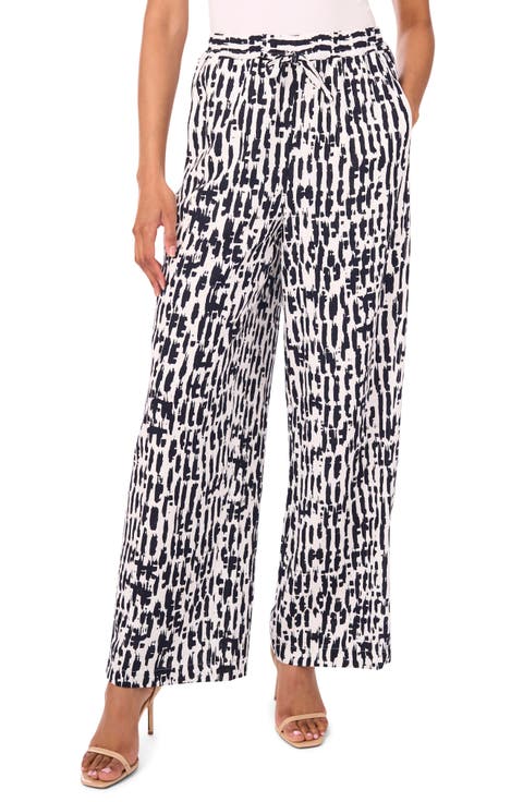 Wide Leg Poplin Pants