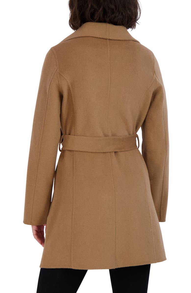 Tahari Ella Tie Belt Wool Blend Coat, Alternate, color,