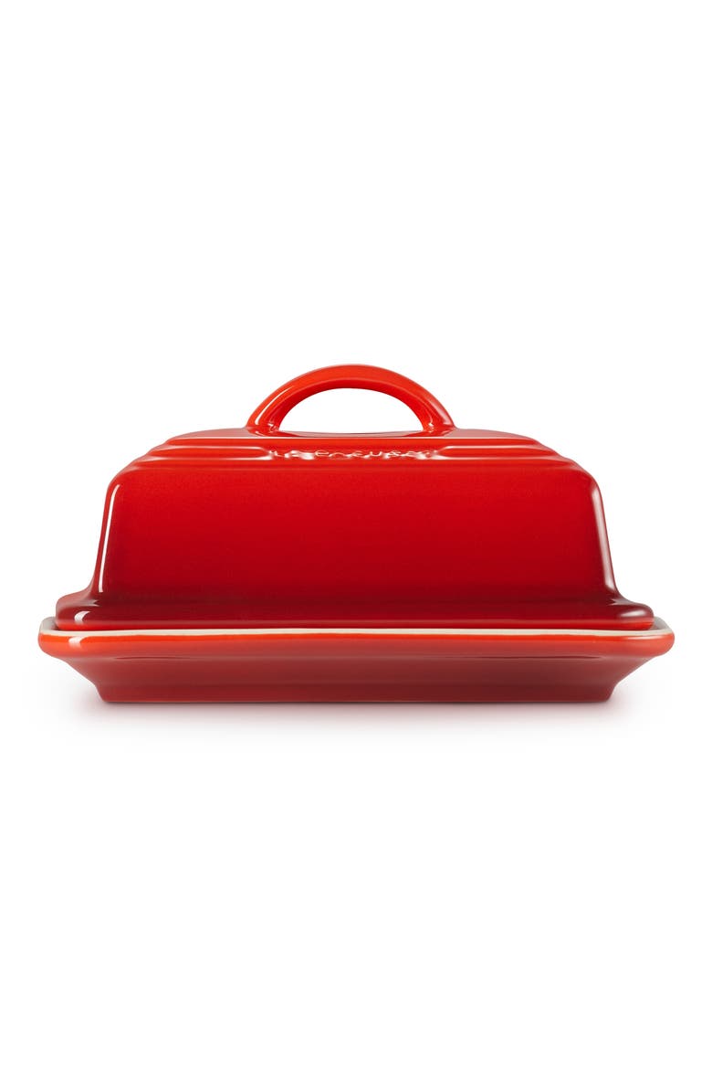 Heritage Butter Dish, Alternate, color, CERISE