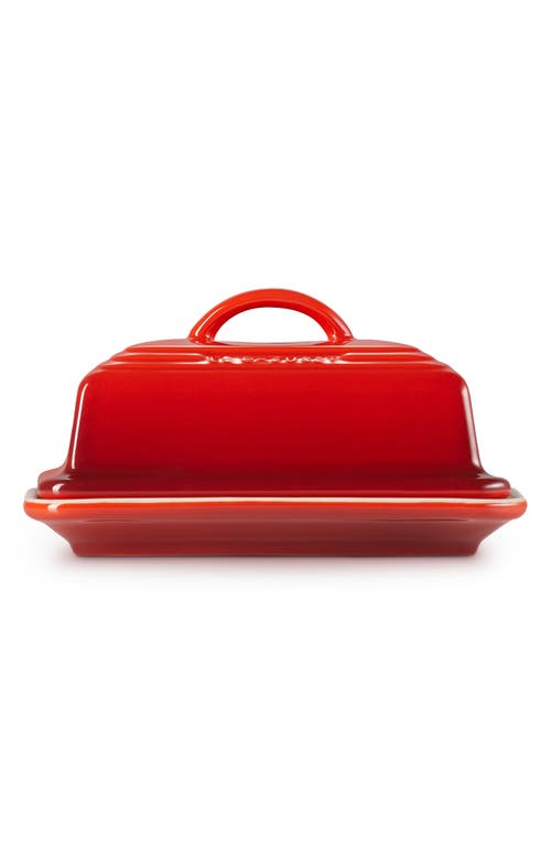 Le Creuset Cerise Stoneware Butter Dish 17cm In Cerise