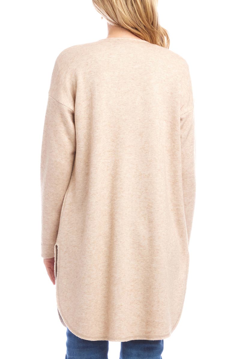 Karen Kane Shirttail Cardigan, Alternate, color, Oatmeal Beige